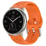 For Amazfit Active 2 Holes Style 22mm Silicone Sport Watch Band(Orange)