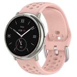 For Amazfit Active 2 Holes Style 22mm Silicone Sport Watch Band(Pink)