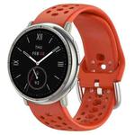 For Amazfit Active 2 Holes Style 22mm Silicone Sport Watch Band(Red)