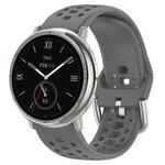 For Amazfit Active 2 Holes Style 22mm Silicone Sport Watch Band(Space Grey)