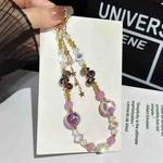 Heidi Beads Star Pendant Mobile Phone Chain(Purple)