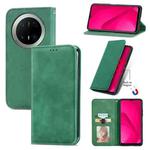 For Huawei Mate 70 Pro+ Retro Skin Feel Magnetic Flip Leather Phone Case(Green)