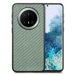 For Huawei Mate 70 Pro+ Carbon Fiber Texture Leather Back Cover Phone Case(Green)