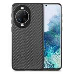 For Huawei nova 14 Carbon Fiber Texture Leather Back Cover Phone Case(Black)