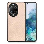 For Huawei nova 14 Ultra Carbon Fiber Texture Leather Back Cover Phone Case(Khaki)