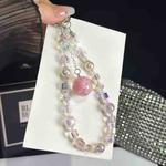 Cloud Glow-In-The-Dark Bead Pendant Mobile Phone Chain(Pink)