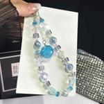Cloud Glow-In-The-Dark Bead Pendant Mobile Phone Chain(Blue)