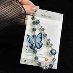 Three-Dimensional Nepalese Butterfly Mobile Phone Chain(Blue)