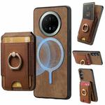 For Huawei Mate 70 Retro Splitable Magnetic Stand Card Bag Leather Phone Case(Brown)