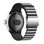 For Google Pixel Watch 3 45mm Magnetic Buckle Reflective Nylon Watch Band(Black)