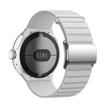 For Google Pixel Watch 3 45mm Magnetic Buckle Nylon Watch Band(White)