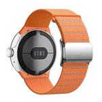 For Google Pixel Watch 3 45mm Magnetic Buckle Nylon Watch Band(Orange)
