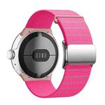 For Google Pixel Watch 1 / 2 / 3 41mm Magnetic Buckle Nylon Watch Band(Pink)