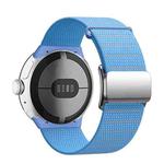 For Google Pixel Watch 1 / 2 / 3 41mm Magnetic Buckle Nylon Watch Band(Blue)