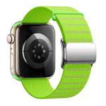 For Apple Watch 42mm / 41mm / 40mm / 38mm Magnetic Buckle Reflective Nylon Watch Band(Green)
