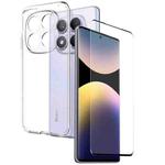 For Xiaomi Redmi Note 14 Pro 4G NORTHJO 2 in 1 TPU Phone Case Screen Protector Tempered Glass Film(Clear)