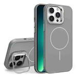 For iPhone 13 Pro Max Organic Silicone Lens Holder MagSafe Phone Case(Grey)