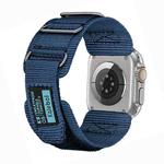 For Apple Watch 42mm / 41mm / 40mm / 38mm Kalebol Hook and Tri-Loop Nylon Watch Band(Blue)