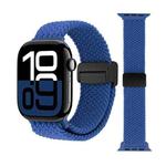 For Apple Watch 42mm / 41mm / 40mm / 38mm Magnetic Buckle Loop Woven Watch Band(Blue)