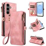 For Samsung Galaxy S25+ 5G Fantasy Multifunctional Zipper Wallet Leather Phone Case(Pink)
