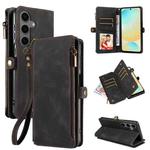 For Samsung Galaxy S24 FE 5G Fantasy Multifunctional Zipper Wallet Leather Phone Case(Black)