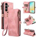 For Samsung Galaxy S24 FE 5G Fantasy Multifunctional Zipper Wallet Leather Phone Case(Pink)