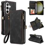 For Samsung Galaxy S24+ 5G Fantasy Multifunctional Zipper Wallet Leather Phone Case(Black)