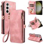 For Samsung Galaxy S24+ 5G Fantasy Multifunctional Zipper Wallet Leather Phone Case(Pink)