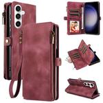 For Samsung Galaxy S23 FE 5G Fantasy Multifunctional Zipper Wallet Leather Phone Case(Red)