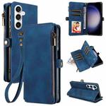 For Samsung Galaxy S23 FE 5G Fantasy Multifunctional Zipper Wallet Leather Phone Case(Blue)