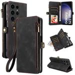 For Samsung Galaxy S23 Ultra 5G Fantasy Multifunctional Zipper Wallet Leather Phone Case(Black)