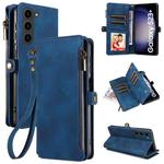 For Samsung Galaxy S23+ 5G Fantasy Multifunctional Zipper Wallet Leather Phone Case(Blue)