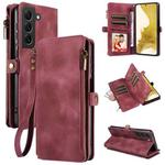 For Samsung Galaxy S22+ 5G Fantasy Multifunctional Zipper Wallet Leather Phone Case(Red)