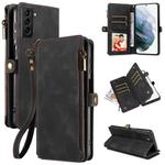 For Samsung Galaxy S21+ 5G Fantasy Multifunctional Zipper Wallet Leather Phone Case(Black)