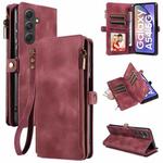 For Samsung Galaxy A54 Fantasy Multifunctional Zipper Wallet Leather Phone Case(Red)