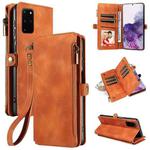 For Samsung Galaxy S20+ Fantasy Multifunctional Zipper Wallet Leather Phone Case(Brown)