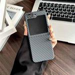 For Samsung Galaxy Z Flip5 Carbon Fiber PC MagSafe Phone Case(Black)