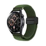 20mm Magnetic Buckle Nylon Braided Watch Band(Green)
