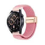 20mm Magnetic Buckle Nylon Braided Watch Band(Pink)