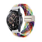 20mm Magnetic Buckle Nylon Braided Watch Band(Rainbow Color)