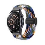 20mm Magnetic Buckle Nylon Braided Watch Band(Denim Color)