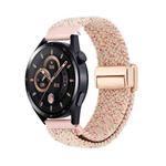 20mm Magnetic Buckle Nylon Braided Watch Band(Starlight Pink)