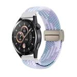22mm Magnetic Buckle Nylon Braided Watch Band(Violet)