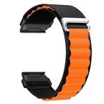 For Gamin 26mm Quick Release Nylon Watch Band(Black Orange)
