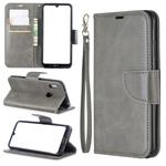 Retro Lambskin Texture Pure Color Horizontal Flip PU Leather Case for for Huawei Y6 2019 & Y6 Pro 2019, with Holder & Card Slots & Wallet & Lanyard(Grey)