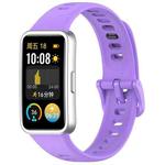 For Huawei Band 10 / 9 / 8 Metal Head Black Nail Button Glossy Silicone Watch Band(Purple)