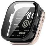 For Amazfit Bip 6 Tempered Film Integrated PC Watch Protective Case(Glossy Black)