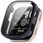 For Amazfit Bip 6 Tempered Film Integrated PC Watch Protective Case(Glossy Ink Blue)