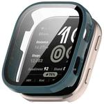 For Amazfit Bip 6 Tempered Film Integrated PC Watch Protective Case(Glossy Pine Green)