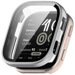 For Amazfit Bip 6 Tempered Film Integrated PC Watch Protective Case(Frosted Silver)